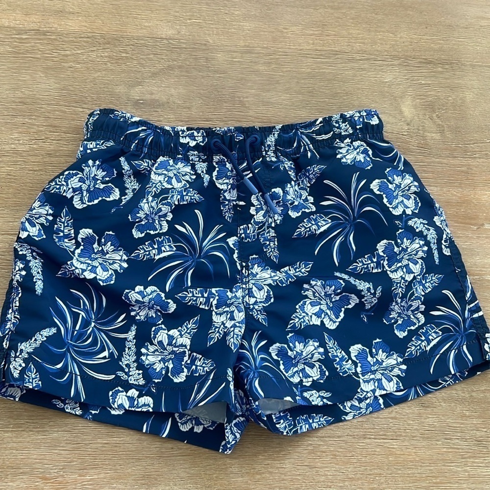 Zara Kids Boy Tropical Blue Swim Trunks Shorts 9-10